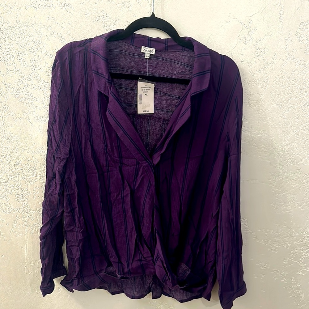 Purple wrap top